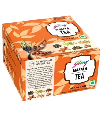 Godrej Masala Tea Bags Pack of 50 bags – A Perfect Blend of Spices for a Bold, Aromatic Experience