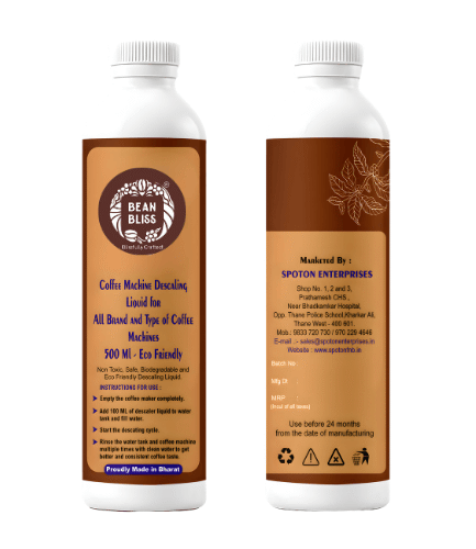 Bean Bliss Eco-Friendly Coffee Machine Descaling Liquid - Effective Solution for All Machines, Prevents Malfunctions, and Ensures Optimal Performance (500ml)