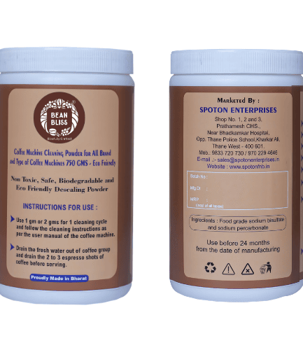 Bean Bliss Eco-Friendly Coffee Machine Cleaning Powder- Effective Solution for All Machines, Prevents Malfunctions, and Ensures Optimal Performance (750gm)