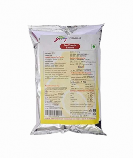 Godrej Lemon Tea Premix Pack of 1kg – A Zesty and Refreshing Citrus Infusion