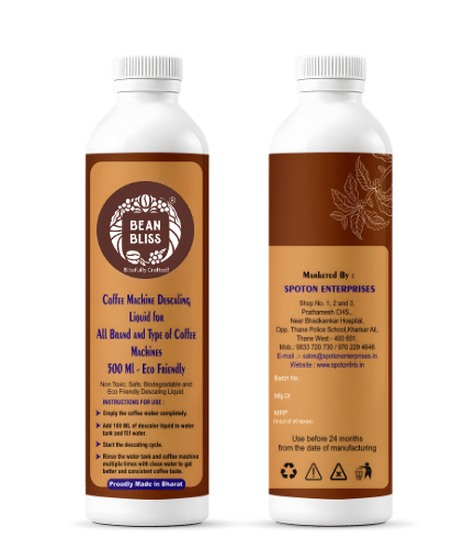 Bean Bliss Eco-Friendly Coffee Machine Descaling Liquid - Effective Solution for All Machines, Prevents Malfunctions, and Ensures Optimal Performance (500ml)