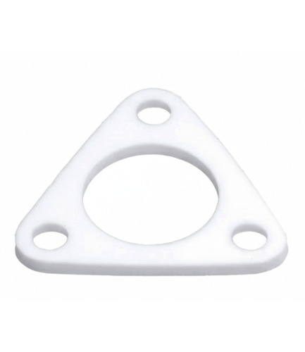 Teflon Triangular Gasket – 3 Holes, 80x80x4.5mm, Ø40mm Center Hole – Compatible with Expobar