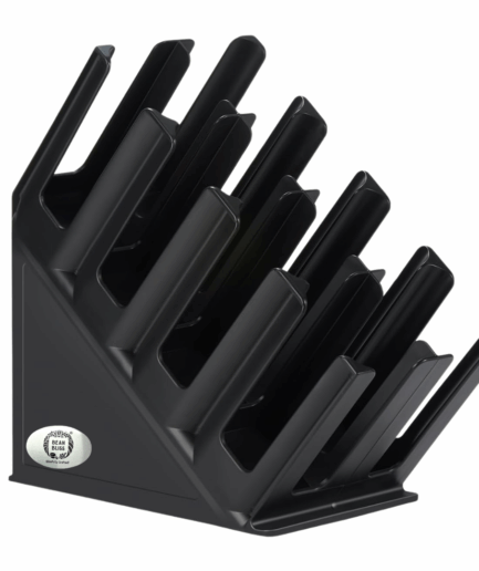 Bean Bliss Heavy-Duty Black Cup Holder | Slanting 8-Grid Design | ABS Fiber Material for Commercial-Grade Durability | Perfect for Cafes, Coffee Shops, Restaurants, Offices, Homes, and Bars