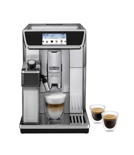 De'Longhi ECAM650.85 - Primadonna Elite|Bean to Cup-Fully Automatic Coffee Machine|50+ Hot and cold One-Touch Beverage options with Hot Chocolate|19 Bar Pressure| 1450W| Premium Stainless Steel body