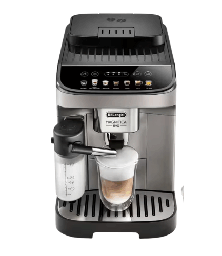 De'Longhi Ecam290.81.TB - Magnifica Evo|Bean To Cup Fully Automatic Coffee Machine|7 One-Touch Recipes - Latte, Espresso, Cappuccino & More|15 Bar Pressure|1450 W|Free Demo & Installation (Titanium Black)